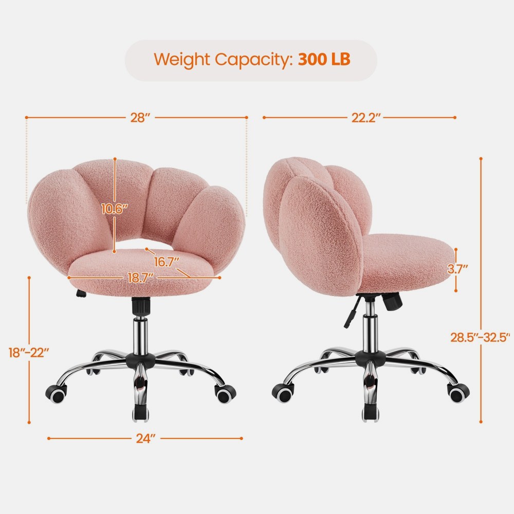 Home & Bathroom Building Products Pte Ltd Photos - Cloud-Shaped Upholstered Vanity Chair with Adjustable