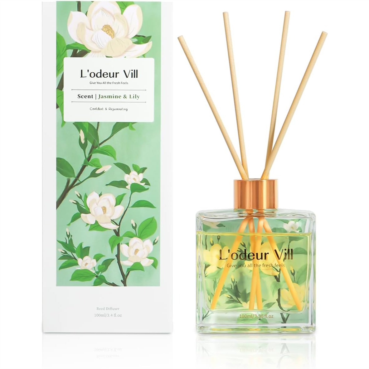 Home Bathroom Images - Jasmine Lily Reed Diffuser Set with