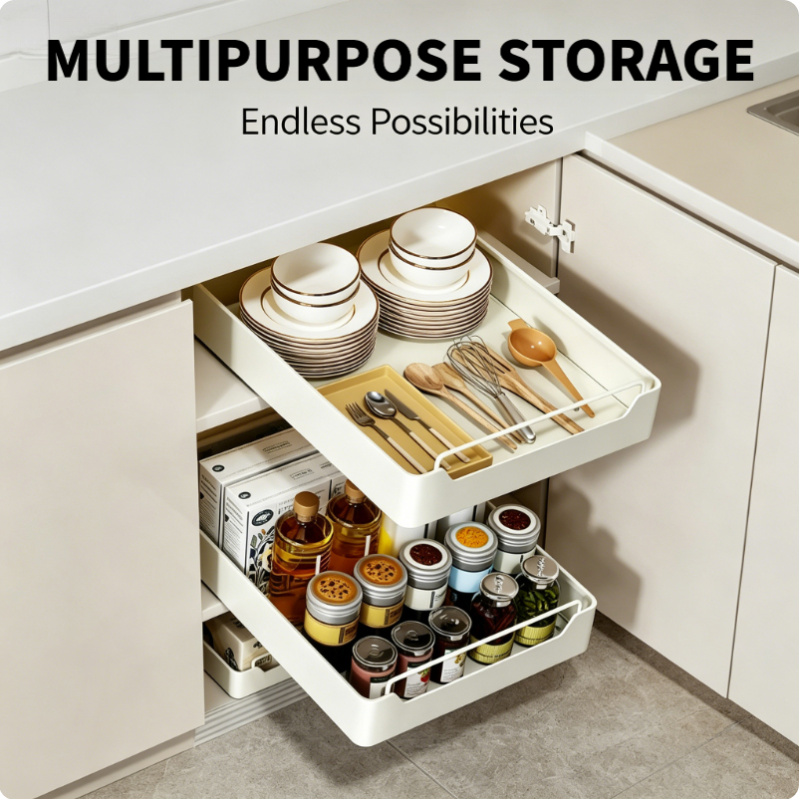 Home Goods Bathroom Cabinets - Under Sink Organizer Sliding Pull Out