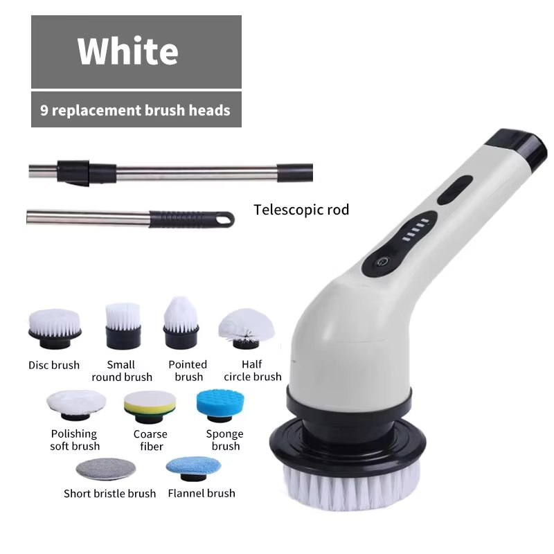 Home Bathroom Cleaner - 9-in-1 Electric Cleaning Brush Electric Spin