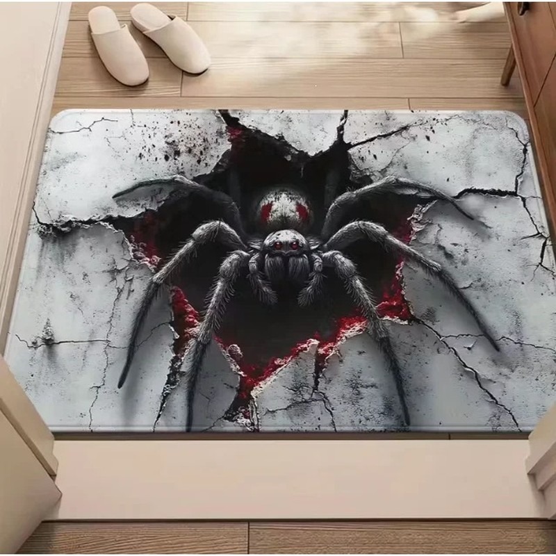 Home Bathroom Break - 3D Horror Spider Breaking Wall Creative