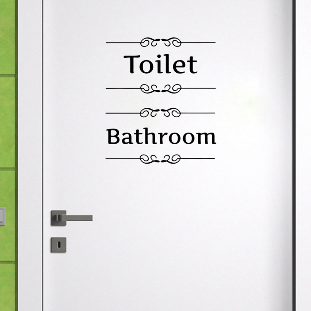 4Pcs Bathroom Wall Stickers To - огляд і ціна Home Bathroom Door Signs