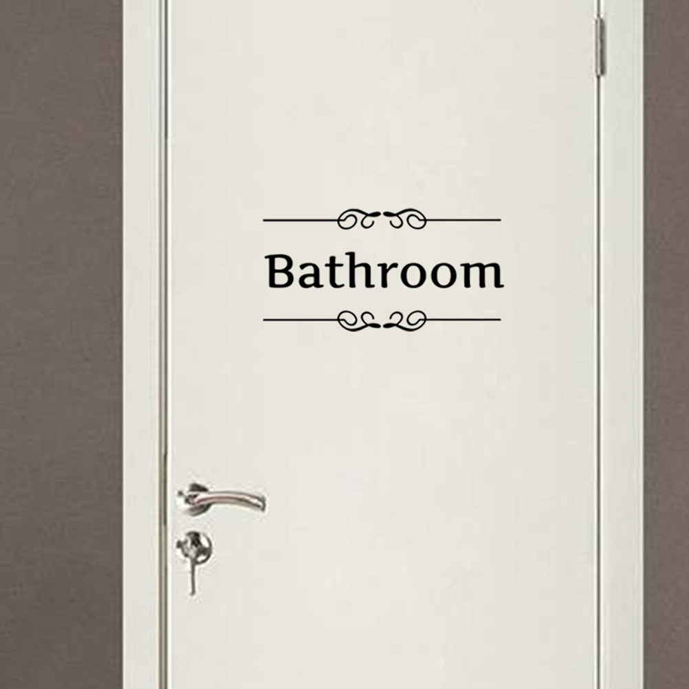 4Pcs Bathroom Wall Stickers To - огляд і ціна Home Bathroom Door Signs