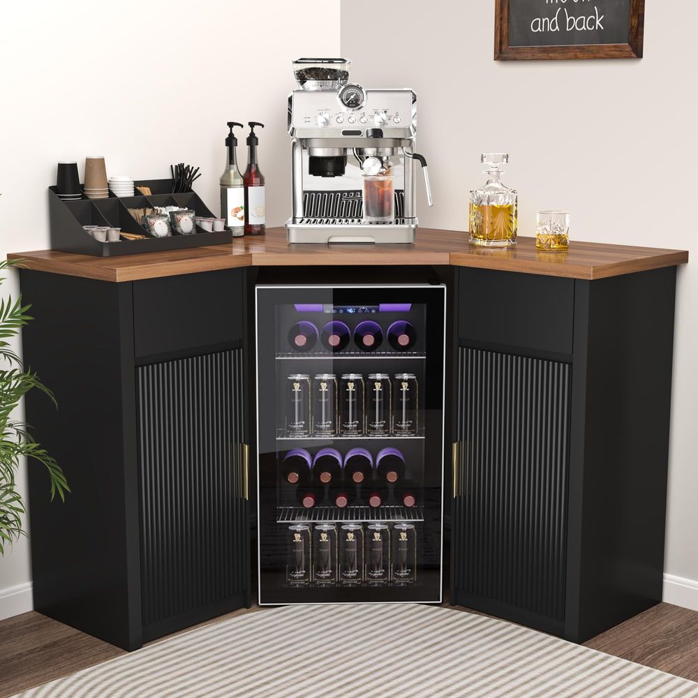 Corner Bar Cabinet with Fridge - огляд і ціна Home & Bathroom Building Products Pte Ltd Photos
