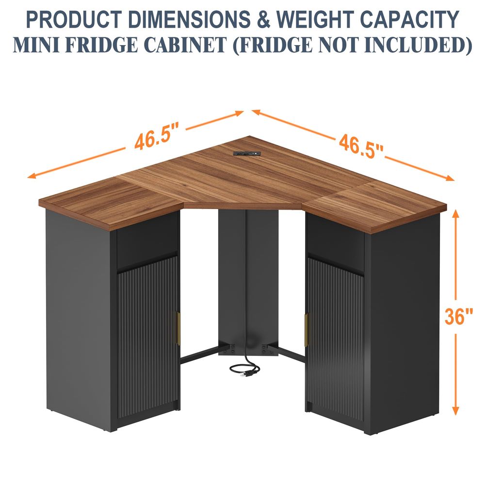 Corner Bar Cabinet with Fridge - огляд і ціна Home & Bathroom Building Products Pte Ltd Photos