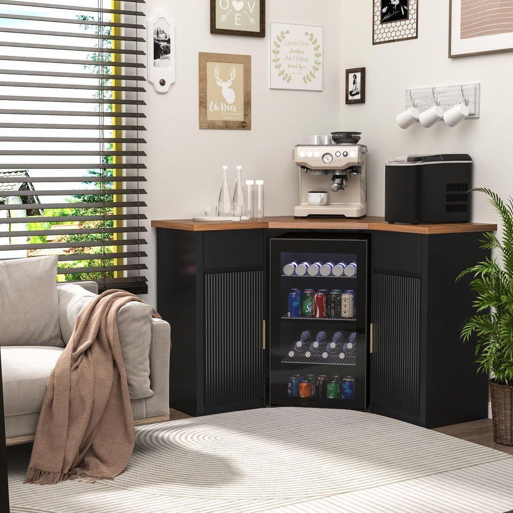 Corner Bar Cabinet with Fridge - огляд і ціна Home & Bathroom Building Products Pte Ltd Photos