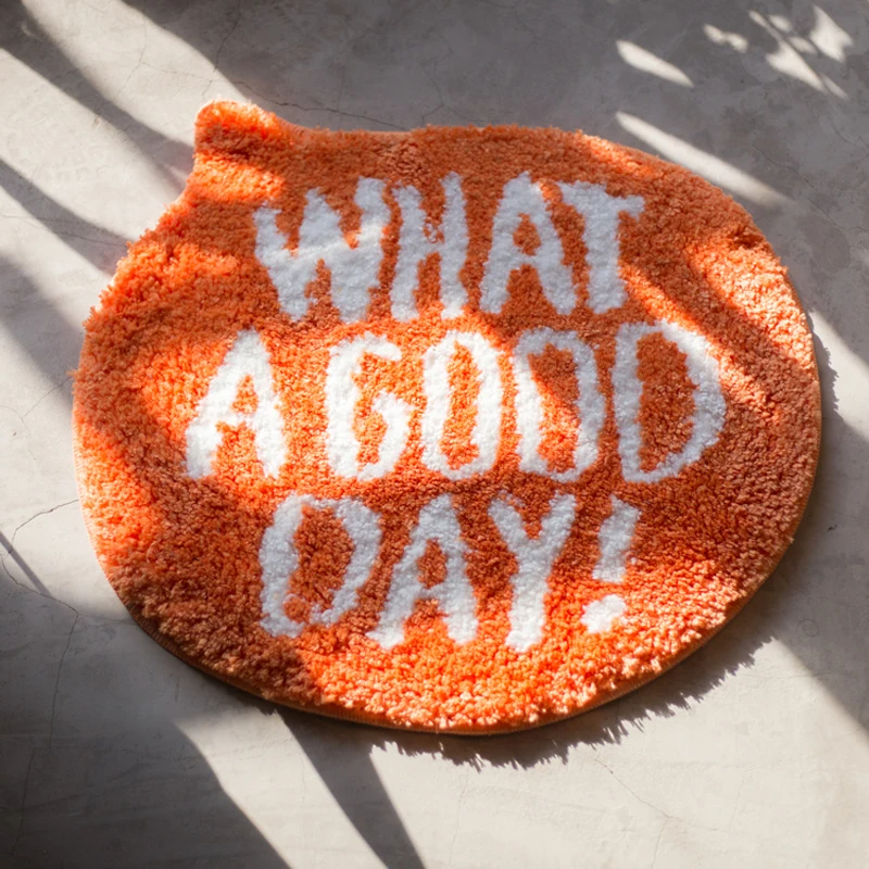 Orange Flocking Floor Rug What - огляд і ціна Home Goods Bathroom Rugs