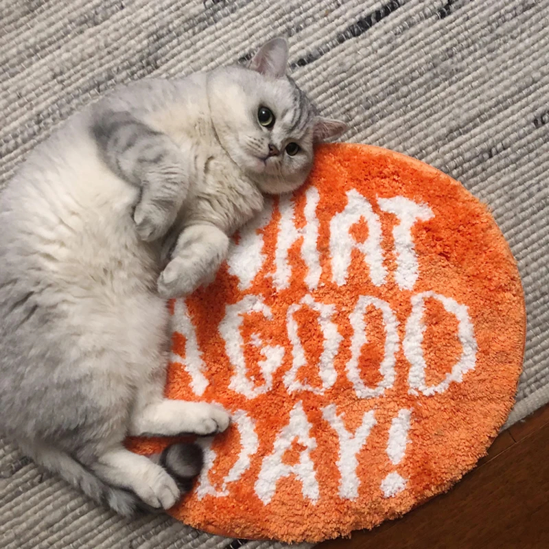 Orange Flocking Floor Rug What - огляд і ціна Home Goods Bathroom Rugs