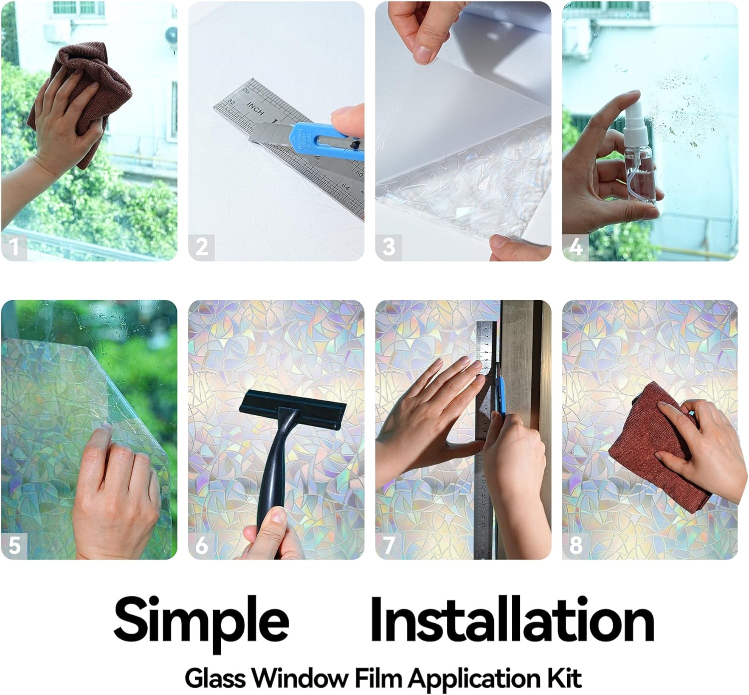 Rainbow Window Cling Privacy F - огляд і ціна Home Bathroom Images