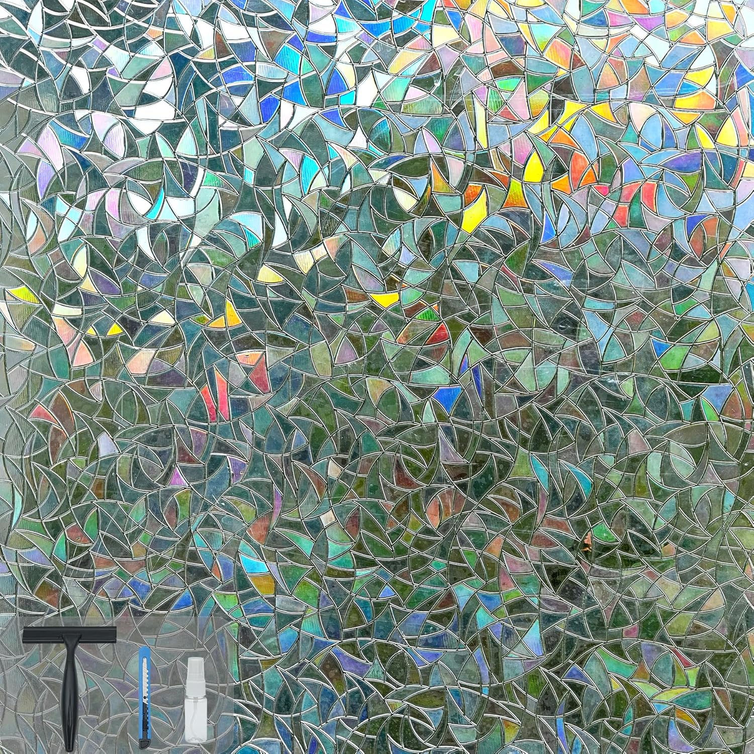 Rainbow Window Cling Privacy F - огляд і ціна Home Bathroom Images