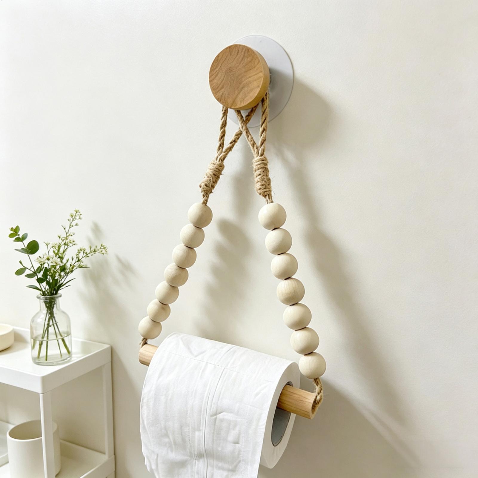 Toilet Paper Holder Wood Bead  - огляд і ціна Home Bathroom Paper Towel Holder