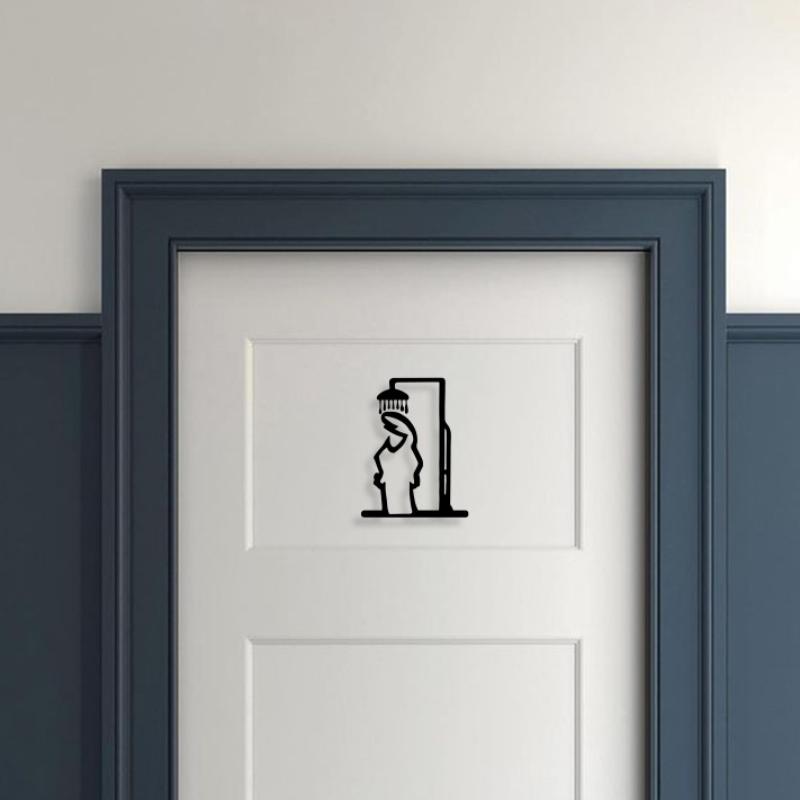 1PCS Minimalist Line Metal Bat - огляд і ціна Home Bathroom Door Signs