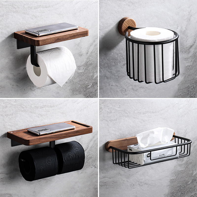 Solid Wood Tissue Holder No Dr - огляд і ціна Home Bathroom Paper Towel Holder