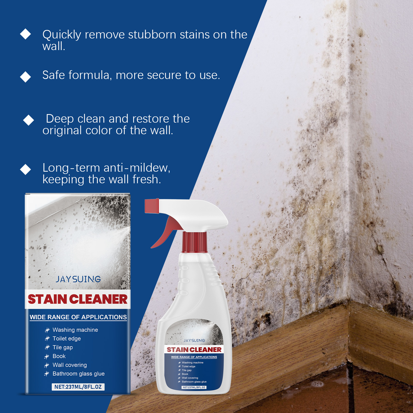 Jaysuing Wall Stain Removal Sp - огляд і ціна Home Bathroom Cleaner