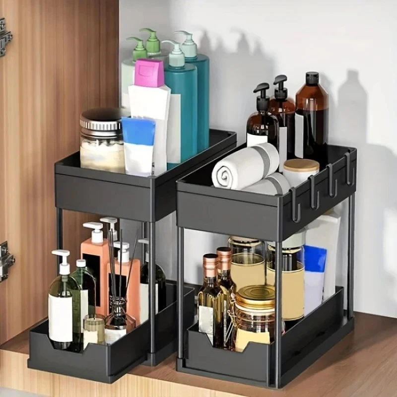 2 Tier Under Sink Sliding Orga - огляд і ціна Home Goods Bathroom Cabinets