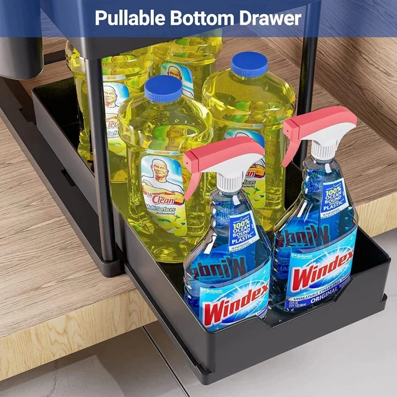 2 Tier Under Sink Sliding Orga - огляд і ціна Home Goods Bathroom Cabinets
