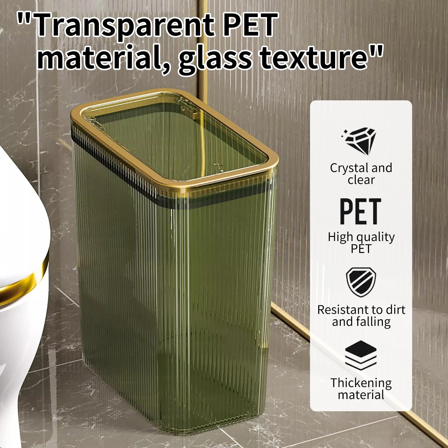 2.6 Gallon Plastic Trash Can w - огляд і ціна Home Bathroom Images