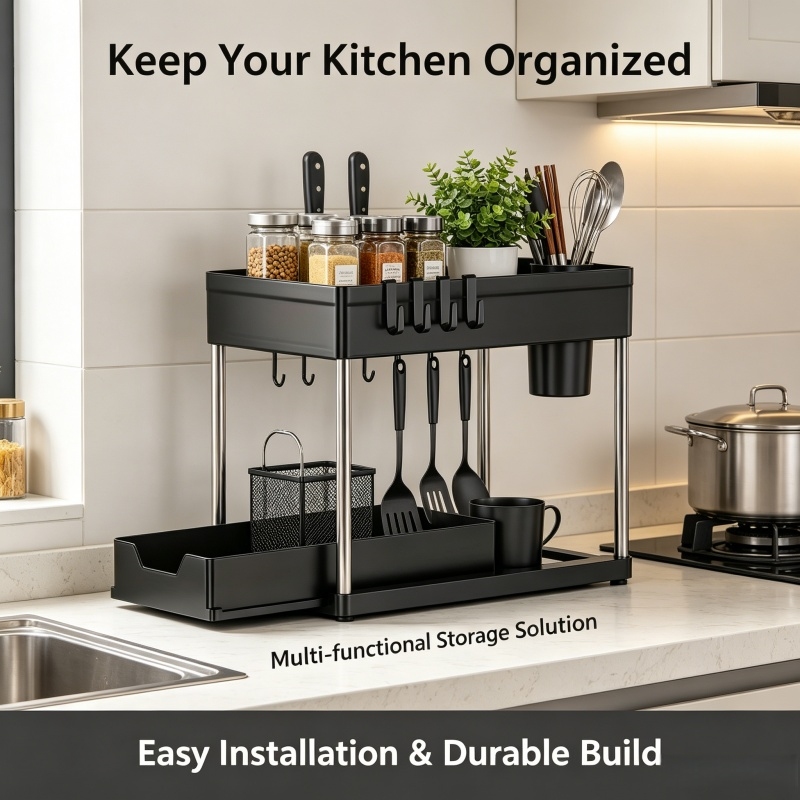 2 Tier Sliding Drawer Under Si - огляд і ціна Home Goods Bathroom Cabinets
