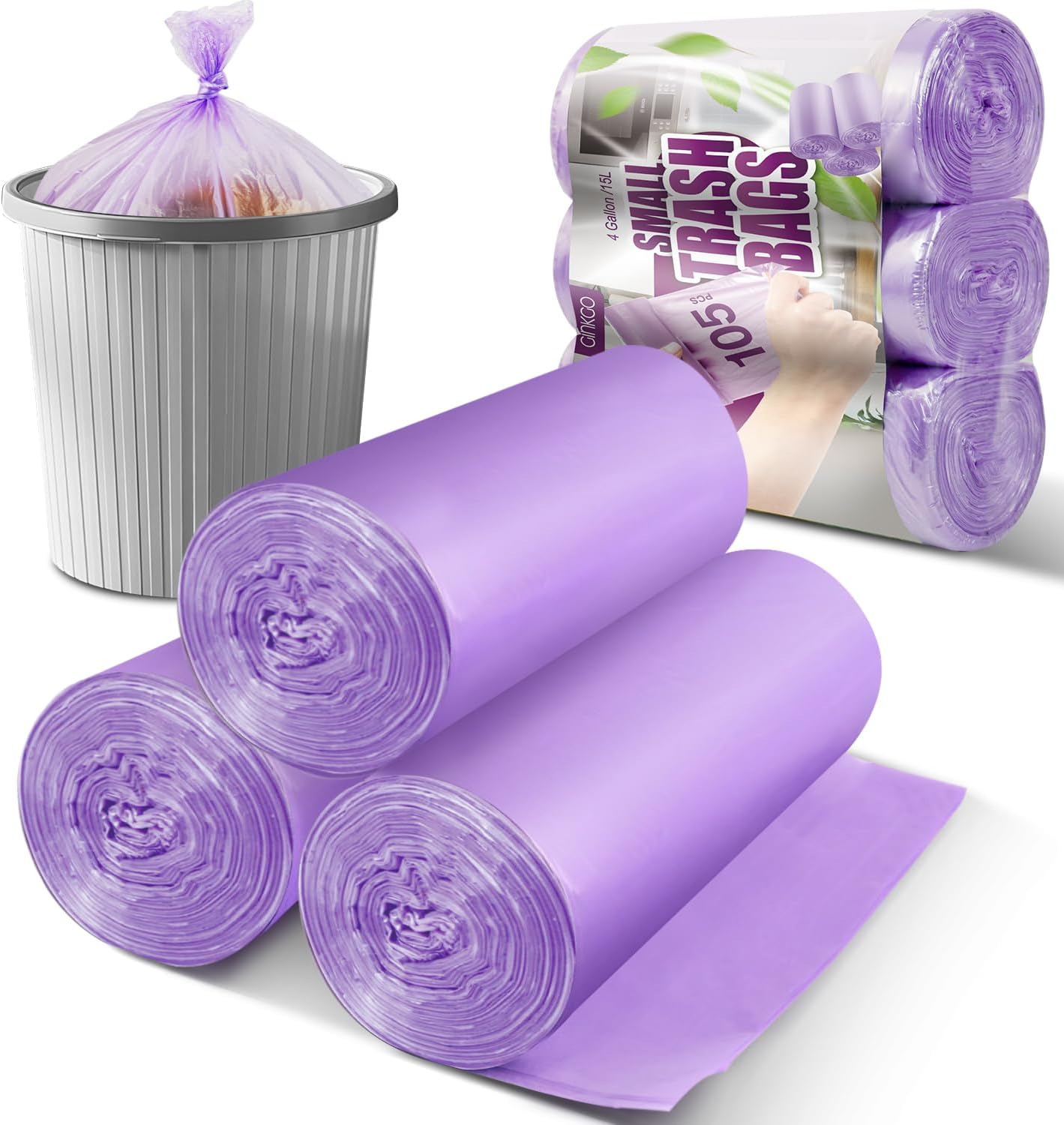 105 Count 4 Gallon Small Trash - огляд і ціна Home Bathroom Images
