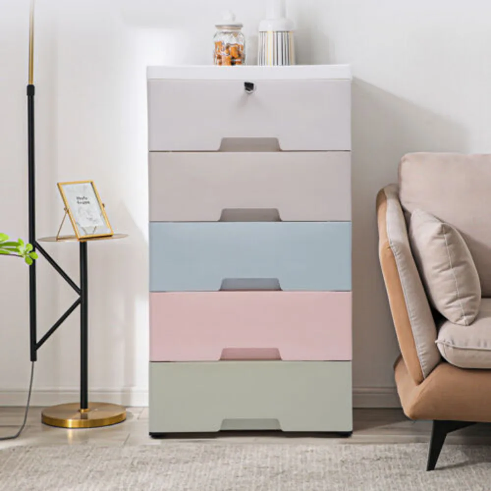 5-Drawer Plastic Storage Cabin - огляд і ціна Home Goods Bathroom Cabinets