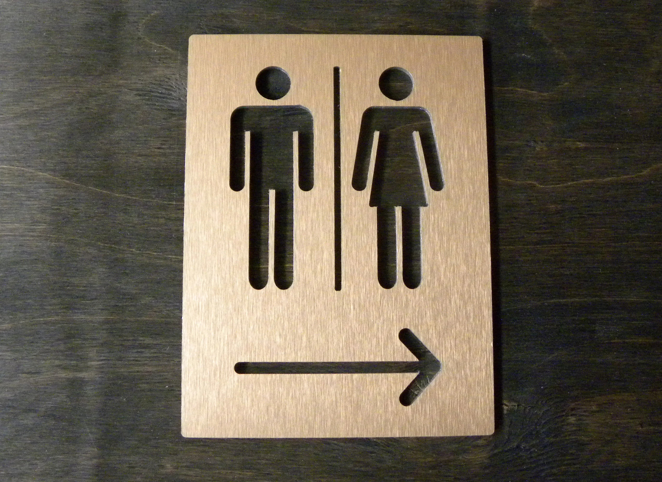 Aluminum Alloy Metal Black Gol - огляд і ціна Home Bathroom Door Signs