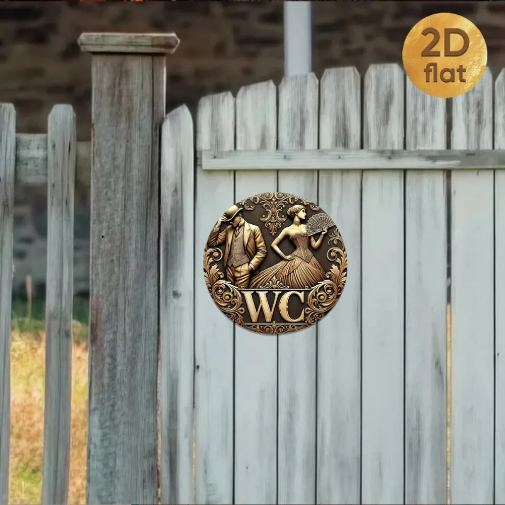 Vintage European Toilet Sign,  - огляд і ціна Home Bathroom Door Signs