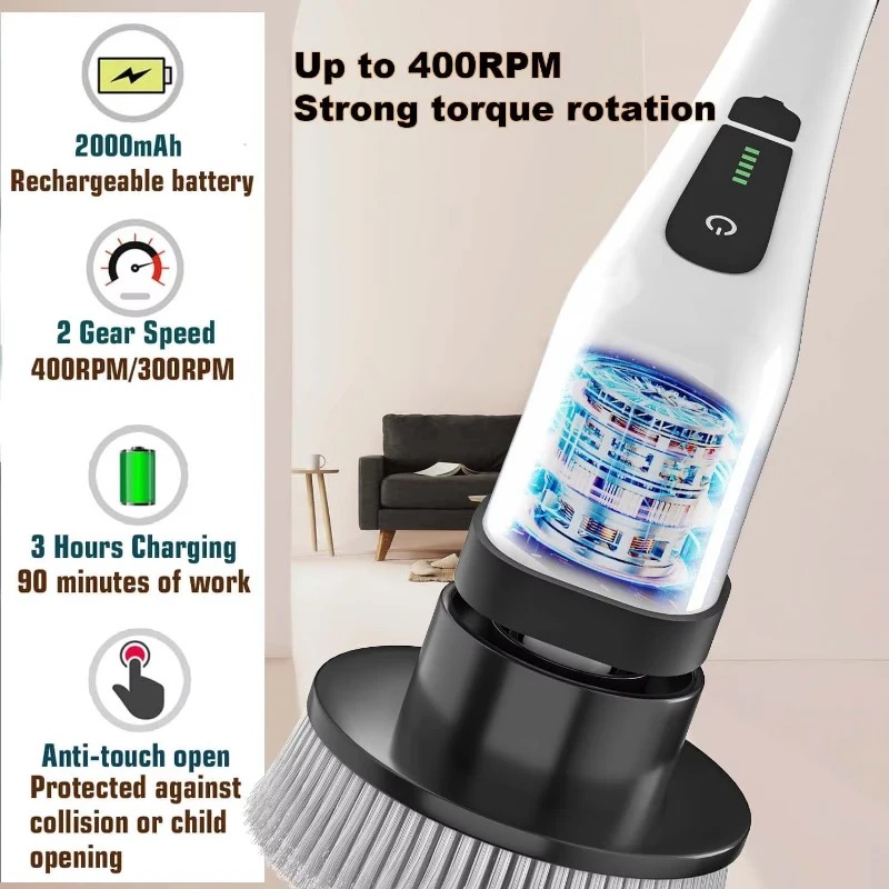 Cordless Electric Spin Scrubbe - огляд і ціна Home Bathroom Cleaner