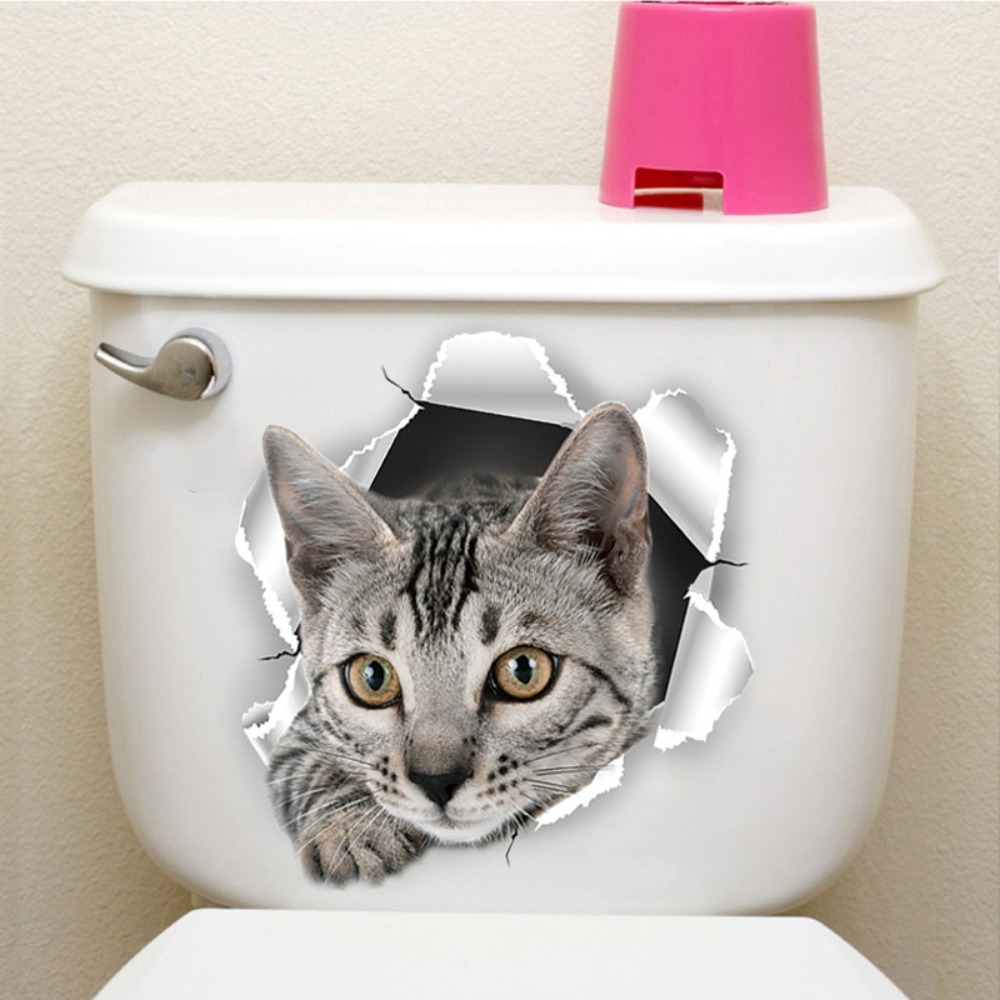 Cartoon Cat Break Through The  - огляд і ціна Home Bathroom Break