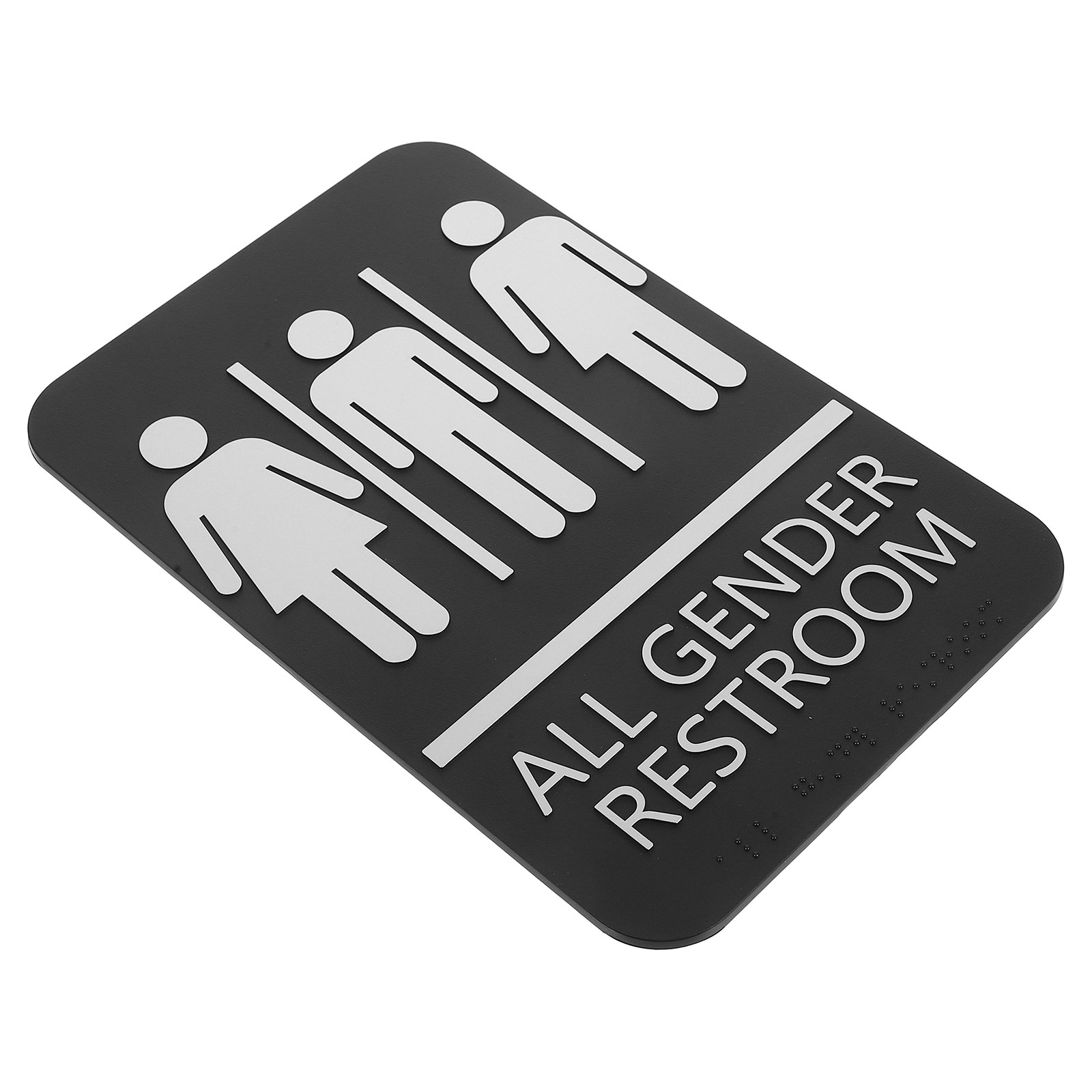 Unisex Restroom Sign Raised Te - огляд і ціна Home Bathroom Door Signs