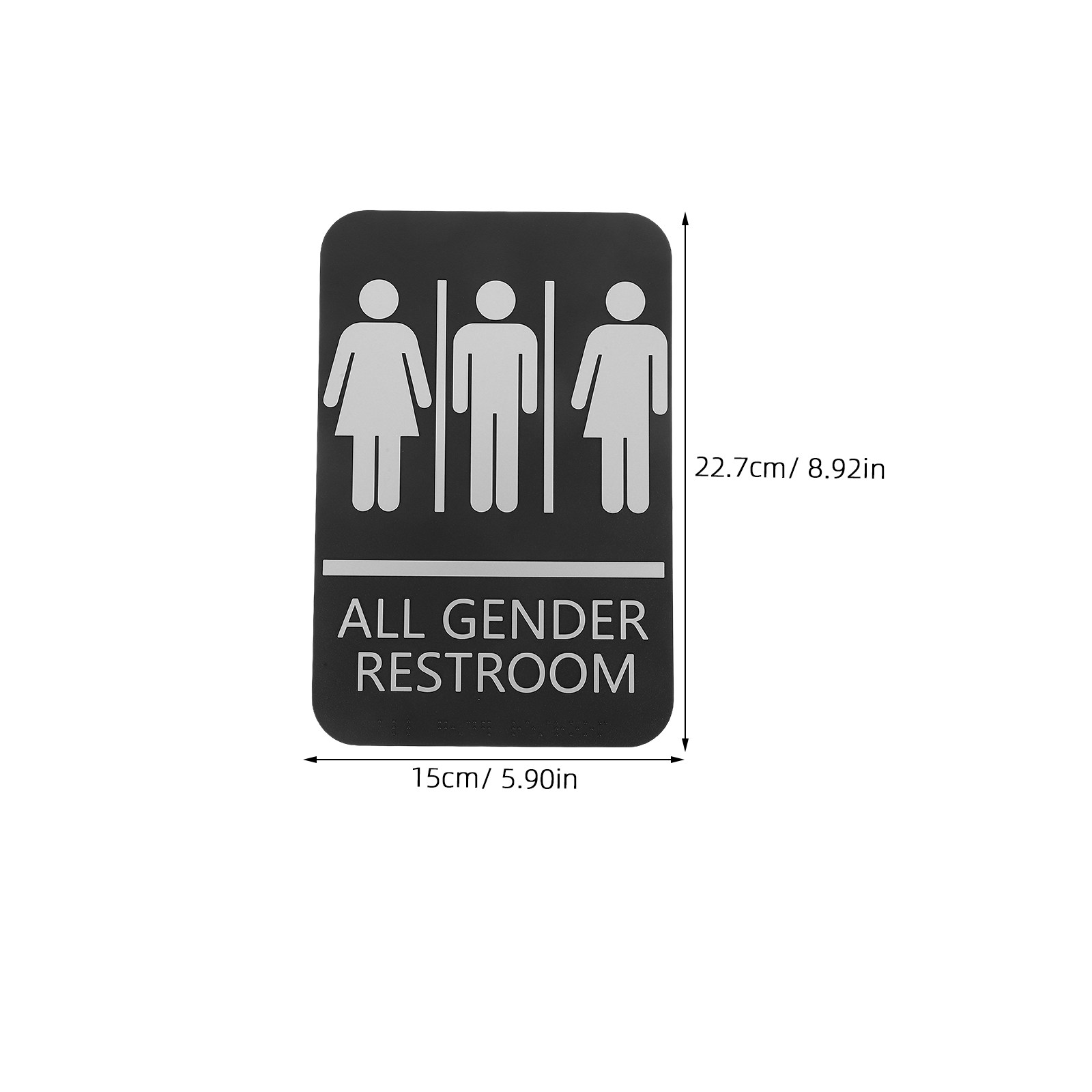 Unisex Restroom Sign Raised Te - огляд і ціна Home Bathroom Door Signs