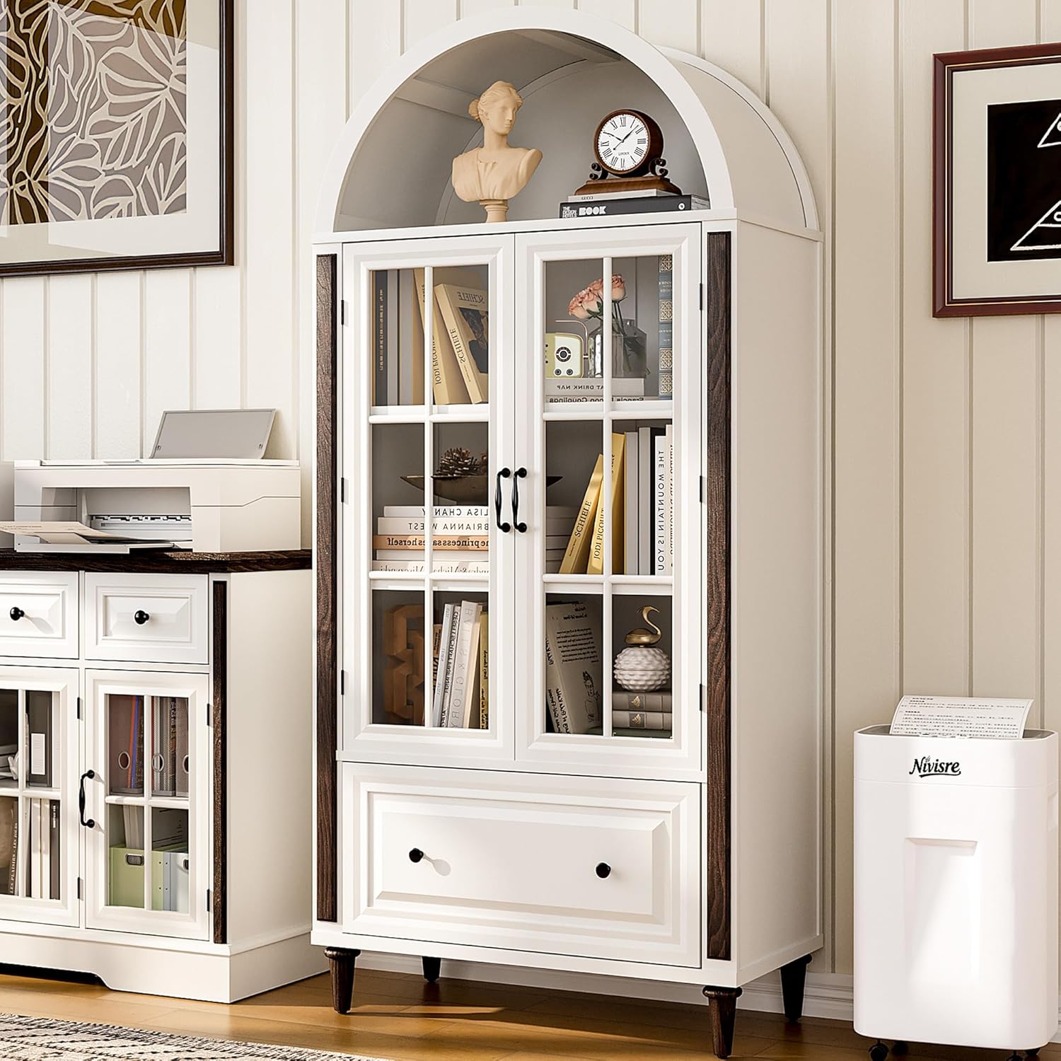 71” Handcrafted Arched Bookcas - огляд і ціна Home & Bathroom Building Products Pte Ltd Photos