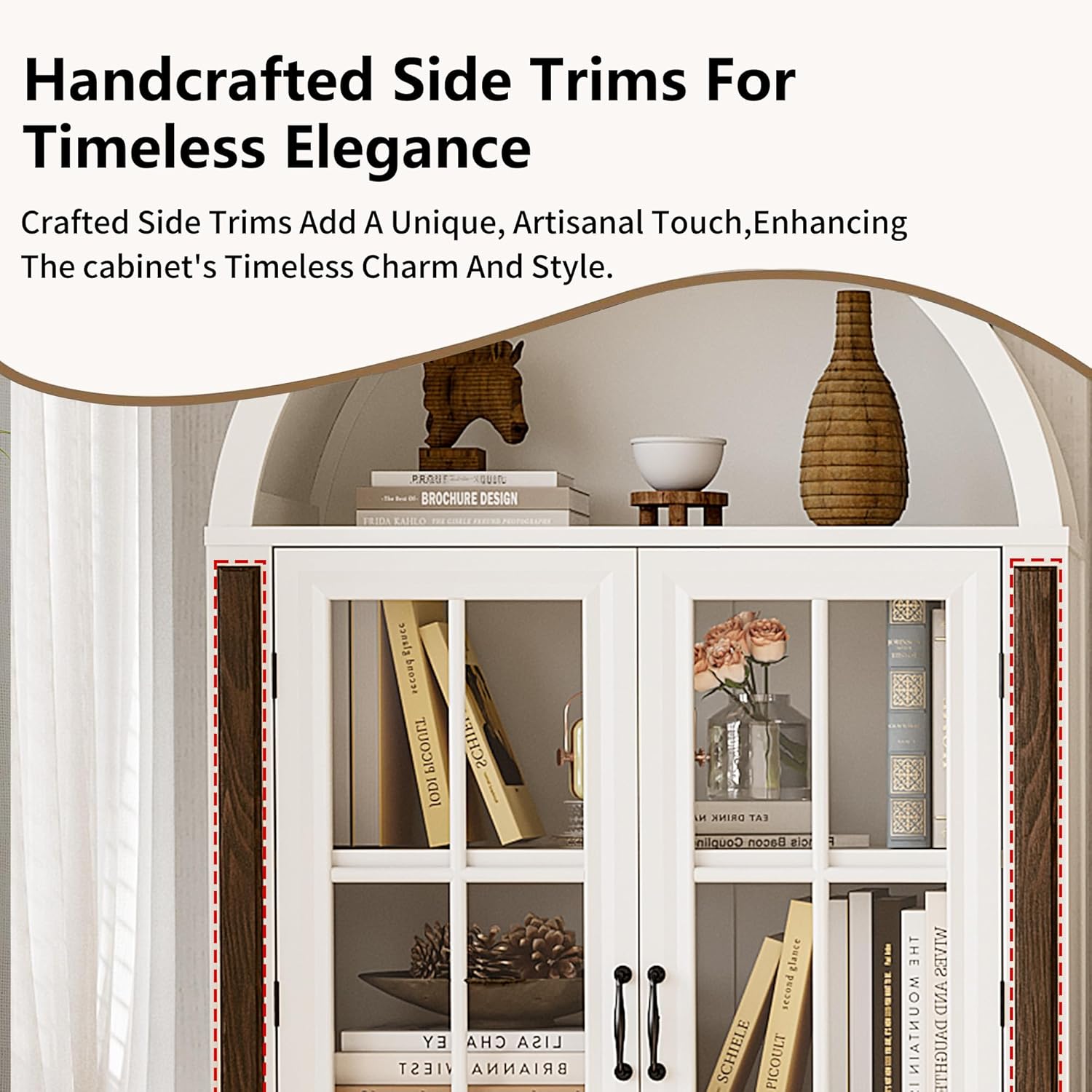 71” Handcrafted Arched Bookcas - огляд і ціна Home & Bathroom Building Products Pte Ltd Photos