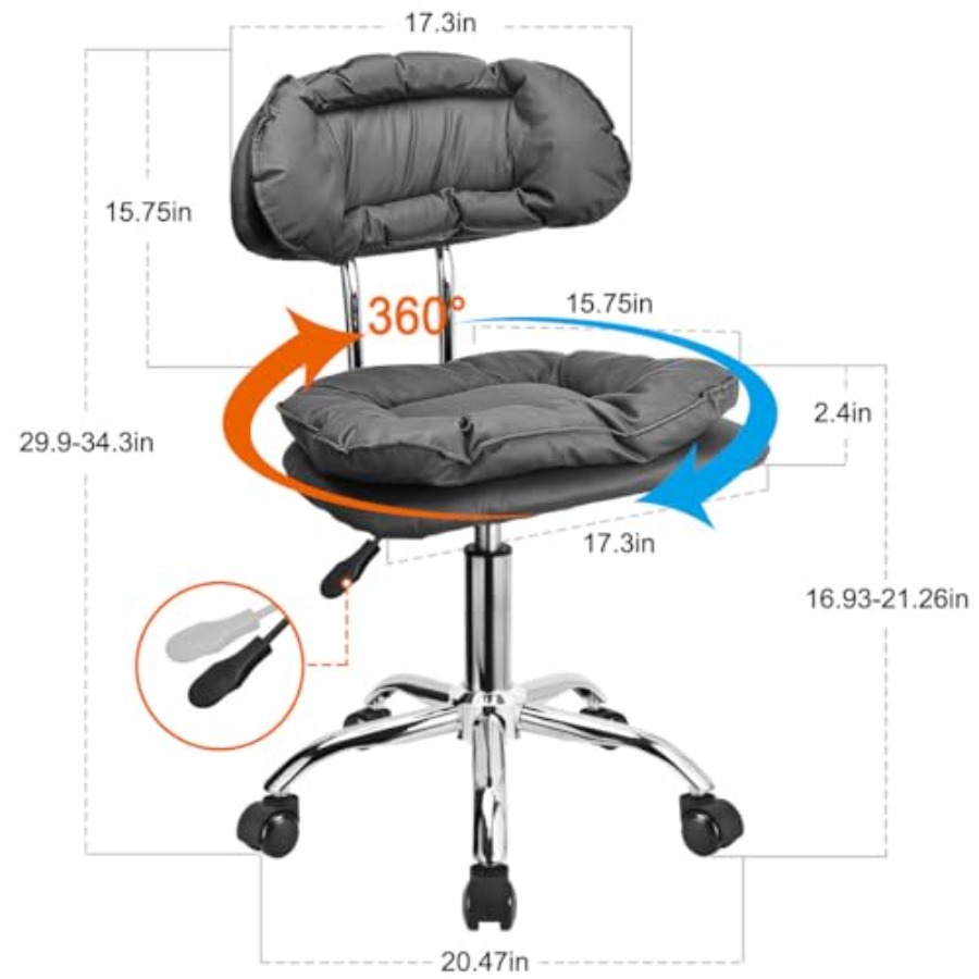 Rolling Stool Backrest Thick S - огляд і ціна Home & Bathroom Building Products Pte Ltd Photos