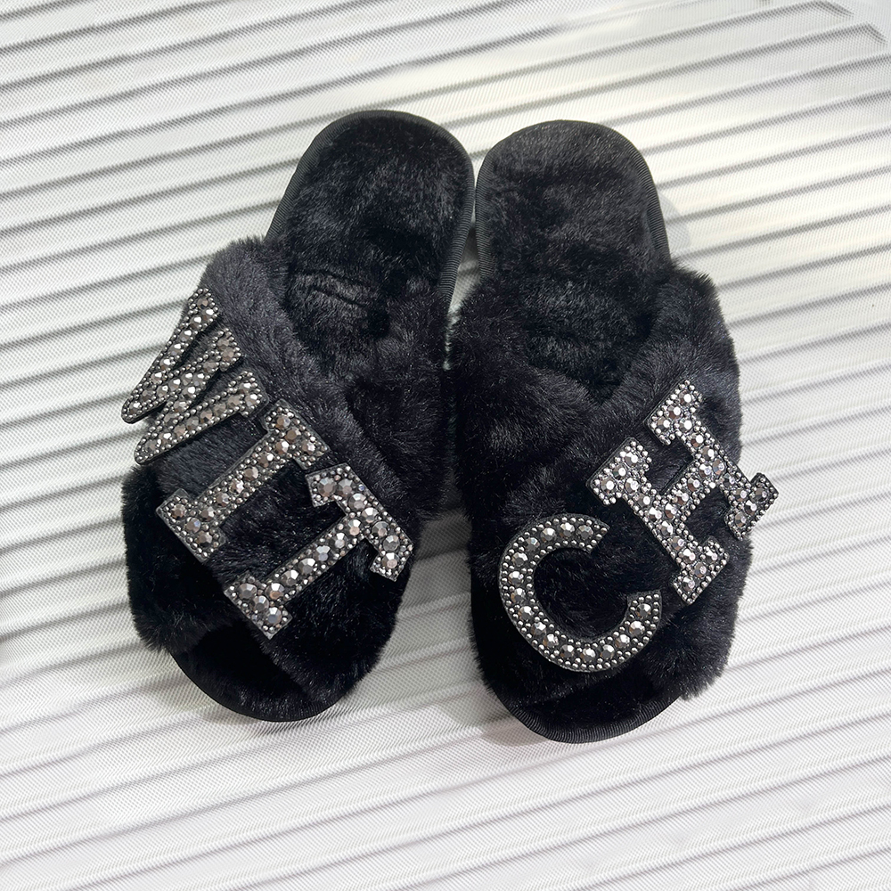 Goth Witch Black fluffy slippe - огляд і ціна Home Bathroom Door Signs