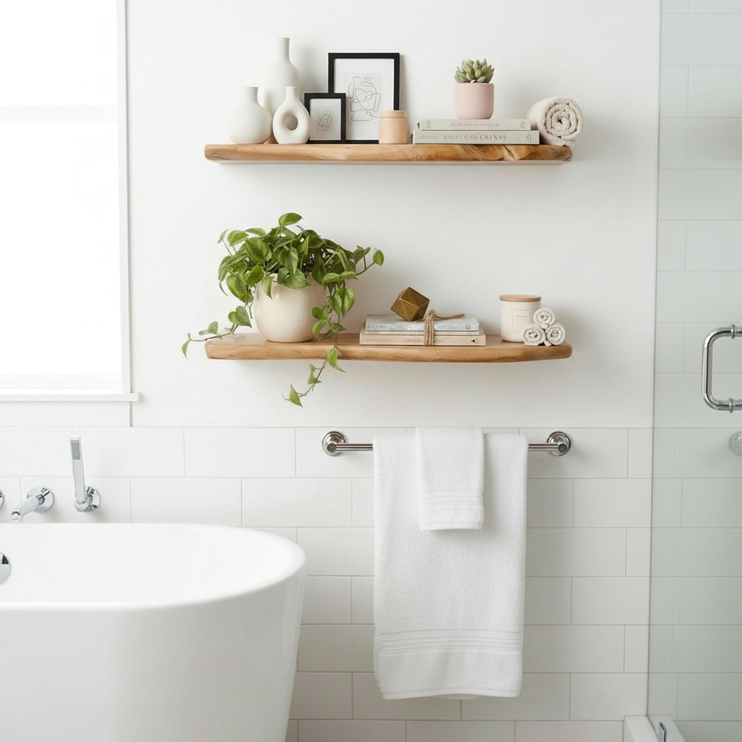 24 Inch Cedar Floating Shelves - огляд і ціна Home Bathroom Images