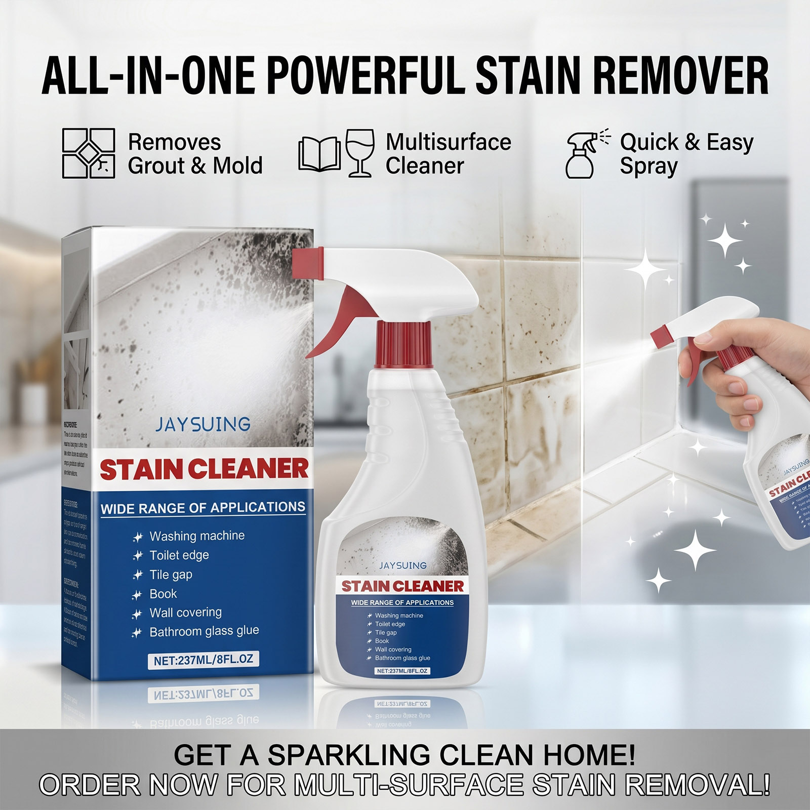 Mildew Remover Wall Spray Clea - огляд і ціна Home Bathroom Cleaner