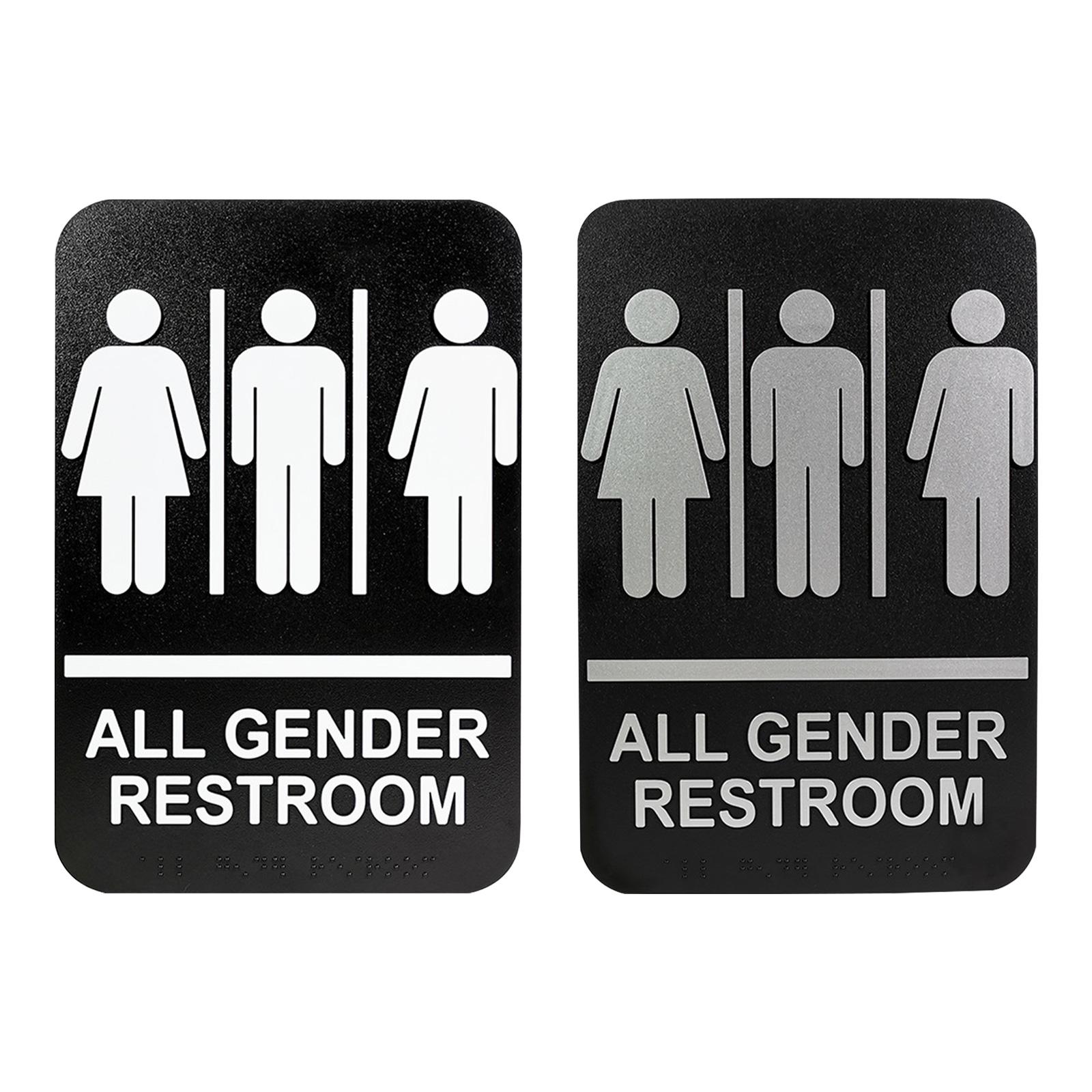 All Gender Restroom Sign Gende - огляд і ціна Home Bathroom Door Signs