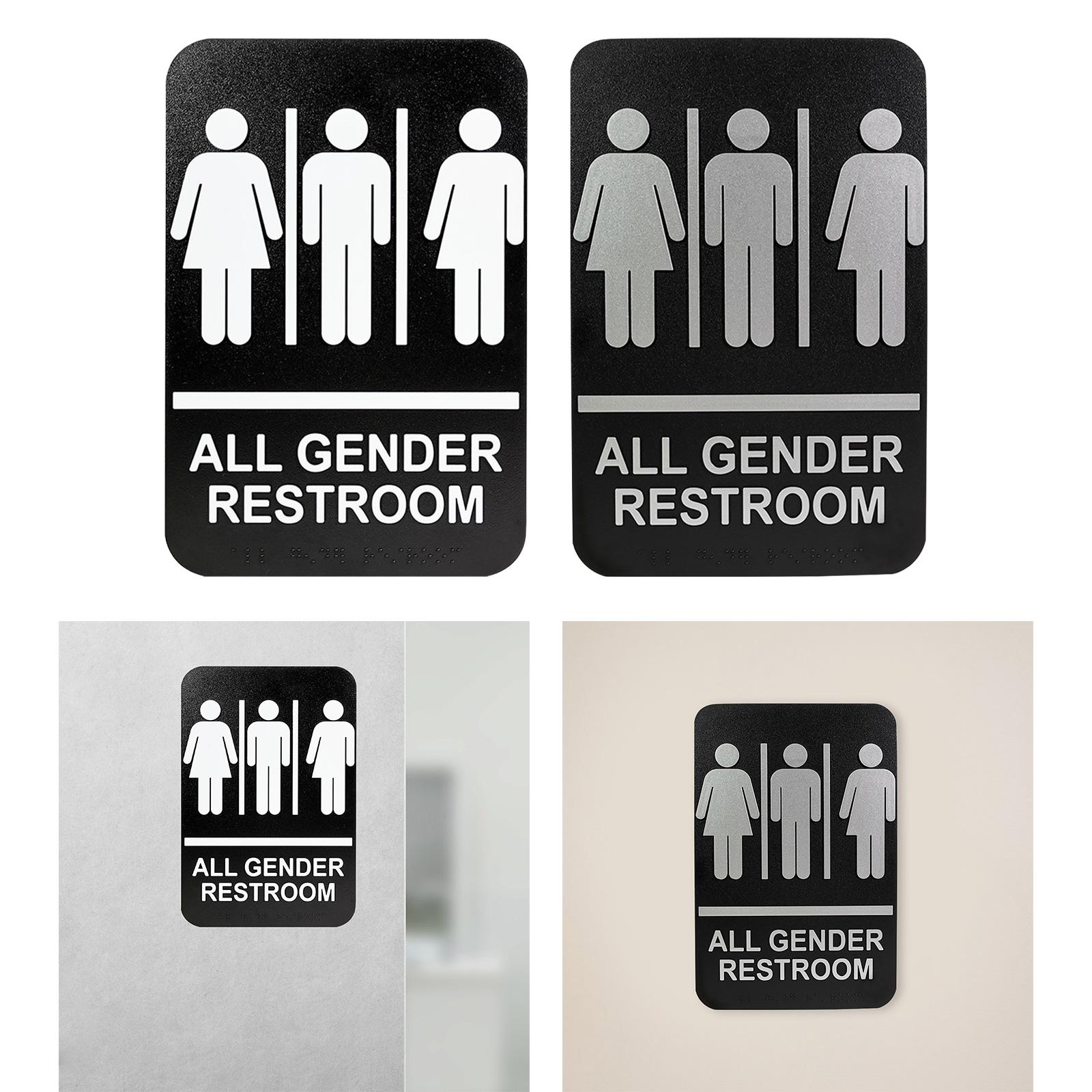All Gender Restroom Sign Gende - огляд і ціна Home Bathroom Door Signs