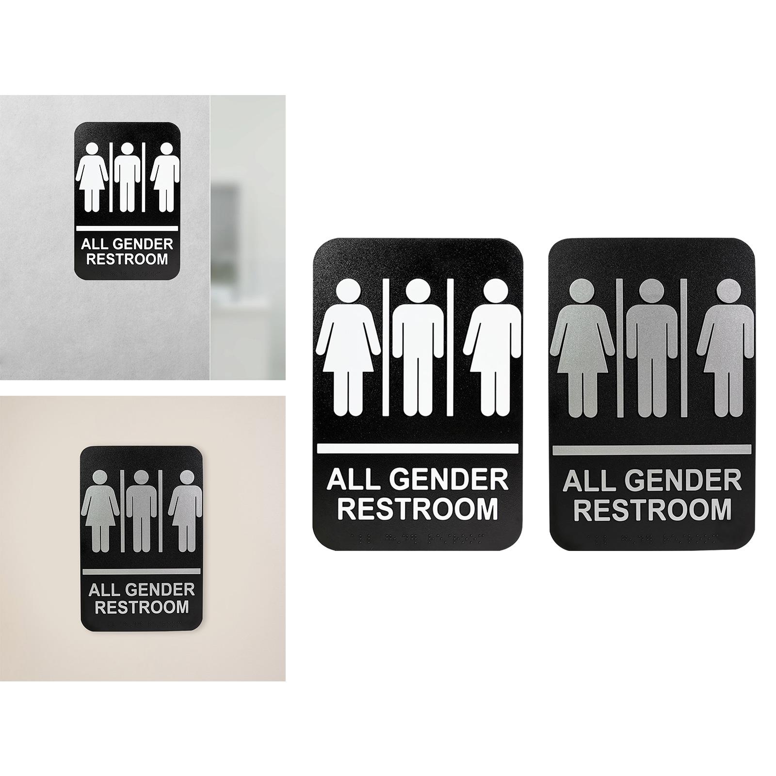 All Gender Restroom Sign Gende - огляд і ціна Home Bathroom Door Signs