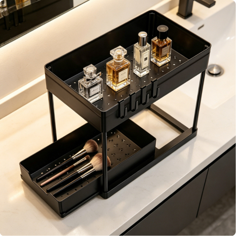 2 Tier Under Sink Sliding Orga - огляд і ціна Home Goods Bathroom Cabinets