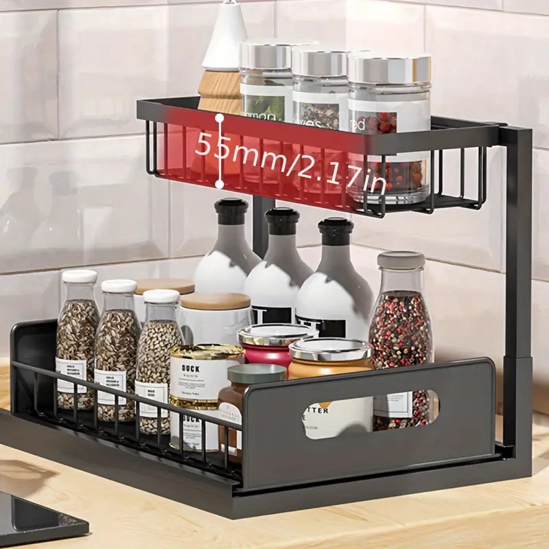 2 Tier Under Sink Organizer Pu - огляд і ціна Home Goods Bathroom Cabinets