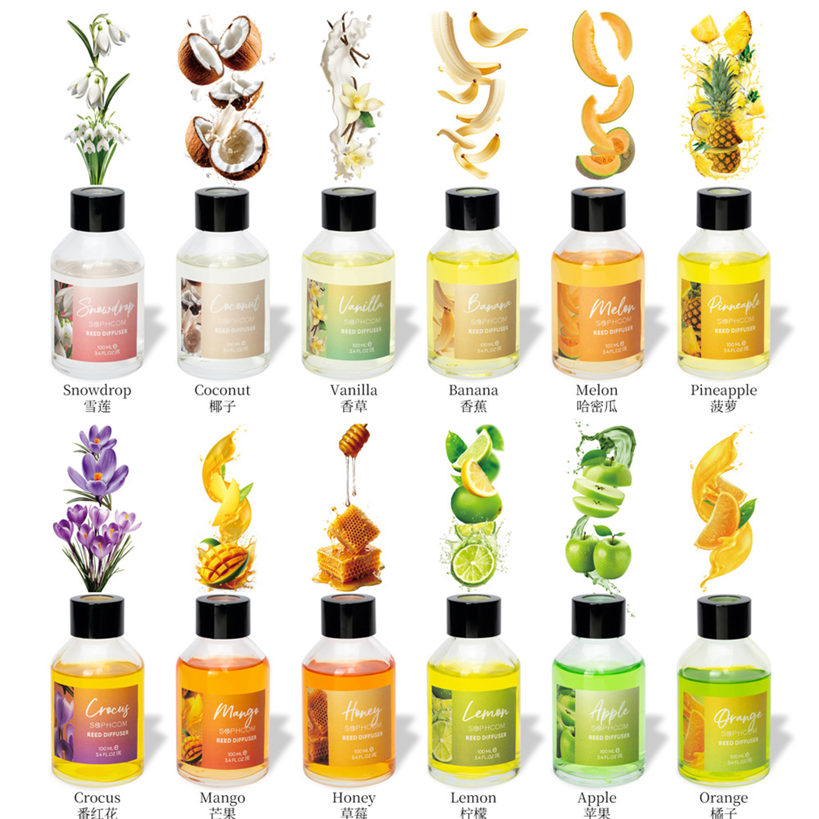 100ml Floral Fruity Reed Diffu - огляд і ціна Home Bathroom Freshener
